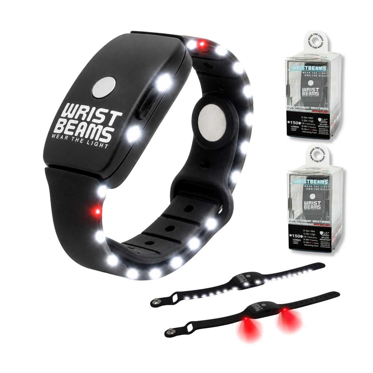 Hands-Free Wrist Flashlights - Running Lights for Visibility - wristbeams Best Running Flashlights