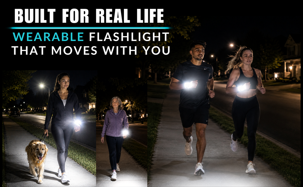 360° OF HANDS-FREE LIGHTING WHEREVER YOU GO. WRISTBEAMS™ FEATURES BRIGHT WHITE AND RED LIGHT MODES FOR WORK, OUTDOOR ADVENTURES, AND EMERGENCIES.