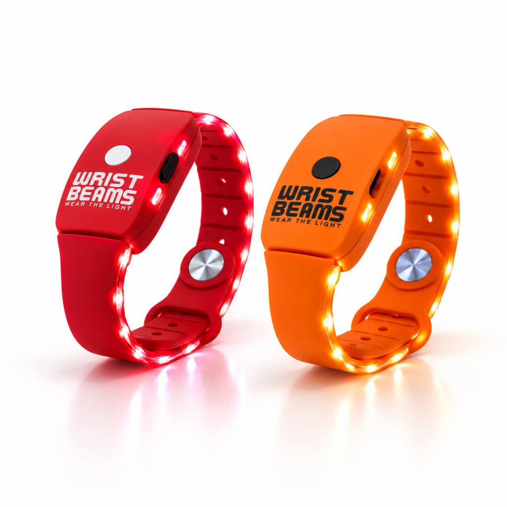 Wristbeams® Limited Edition Halloween Orange (October Only)- Wrist-Worn Hands-Free Flashlight with Red Light🎃👻🦇