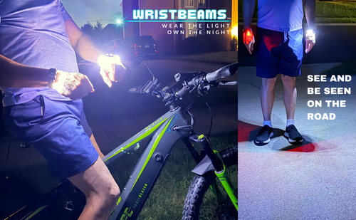 360° OF HANDS-FREE LIGHTING WHEREVER YOU GO. WRISTBEAMS™ FEATURES BRIGHT WHITE AND RED LIGHT MODES FOR WORK, OUTDOOR ADVENTURES, AND EMERGENCIES.