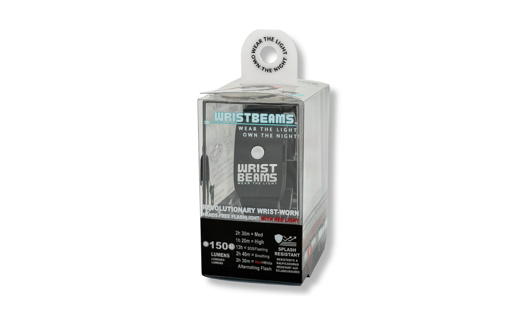 Wristbeams™ Wrist-Worn Hands-Free Flashlight with Red Light