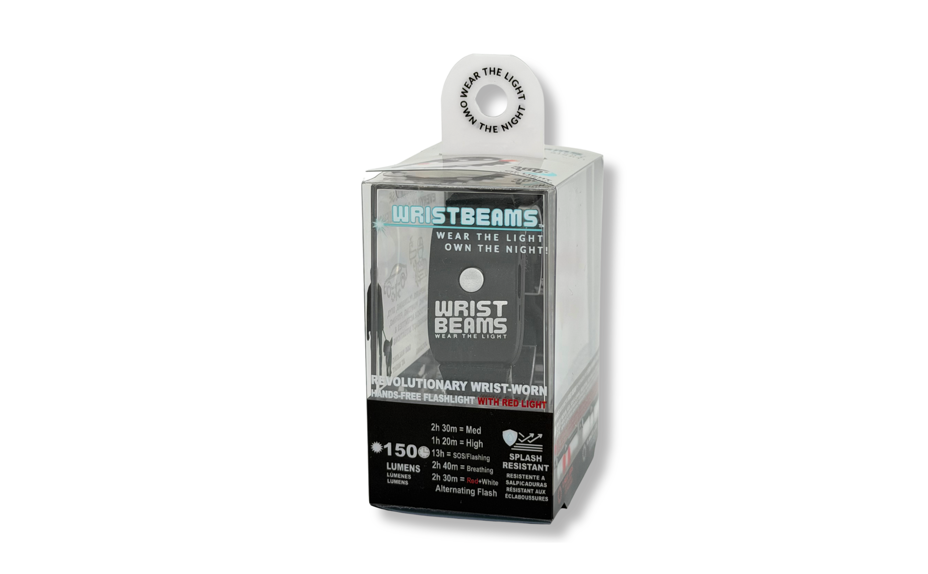 Wristbeams™ Wrist-Worn Hands-Free Flashlight with Red Light