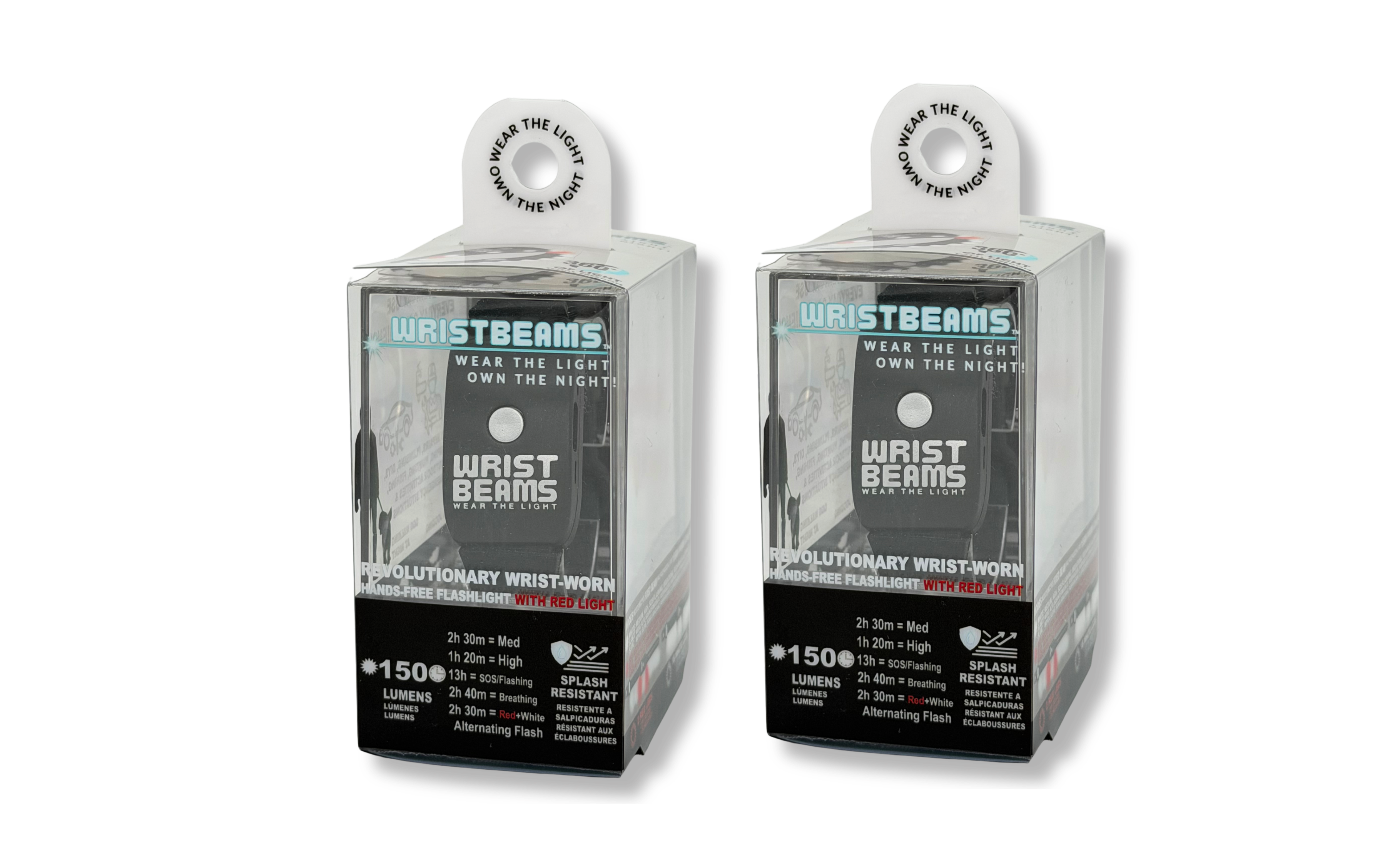 Wristbeams™ Wrist-Worn Hands-Free Flashlight with Red Light