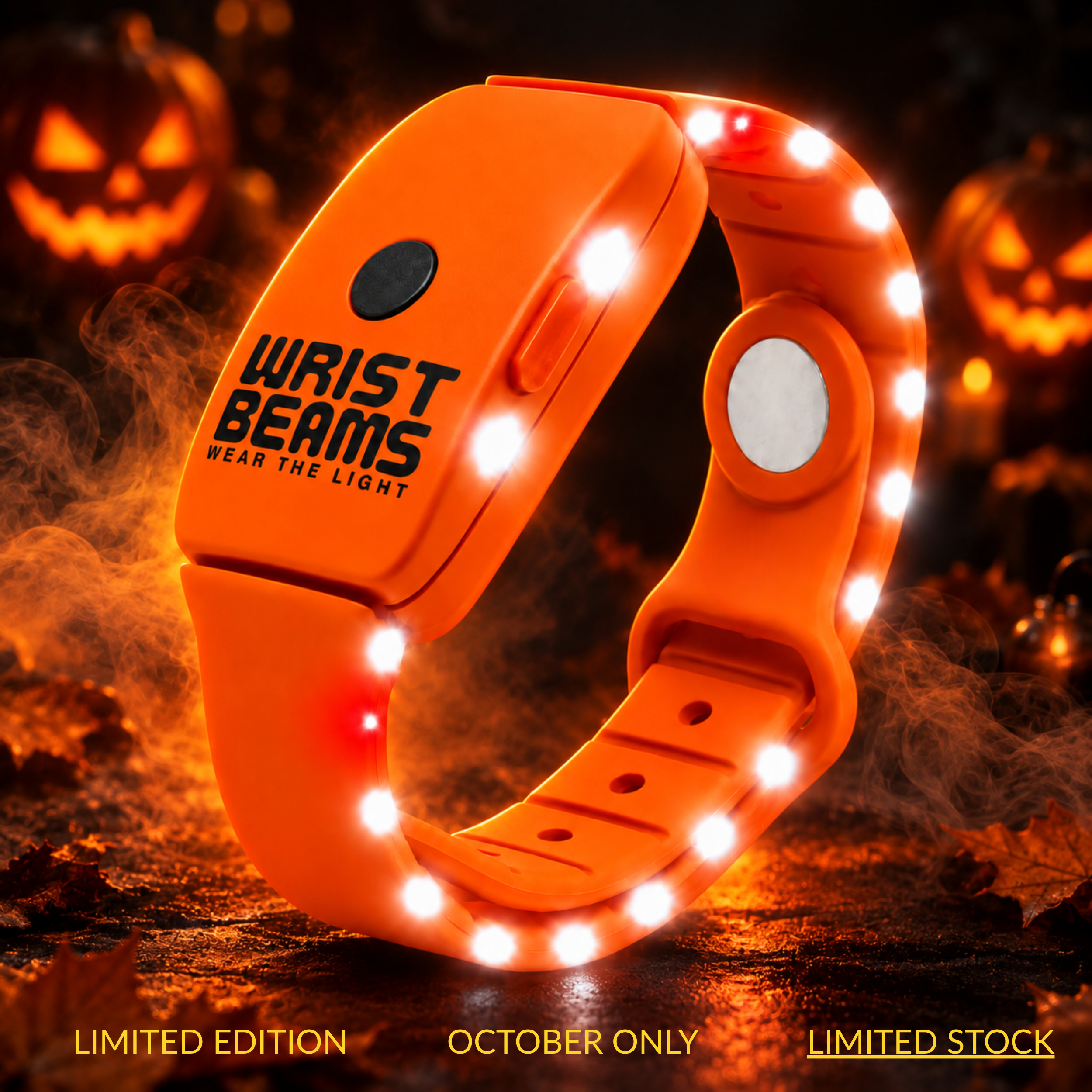 Wristbeams Wrist worn hands free wrist light halloween trick or treating flashlight