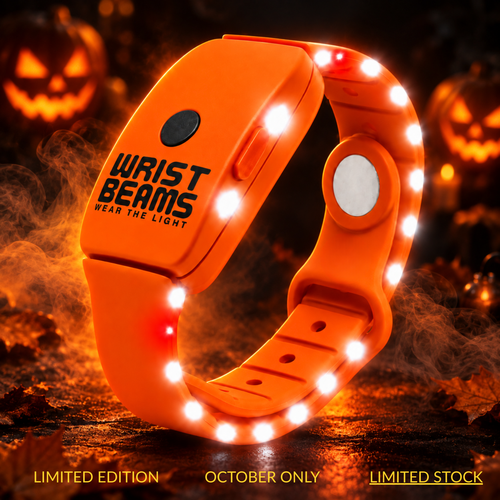 Wristbeams Wrist worn hands free wrist light halloween trick or treating flashlight