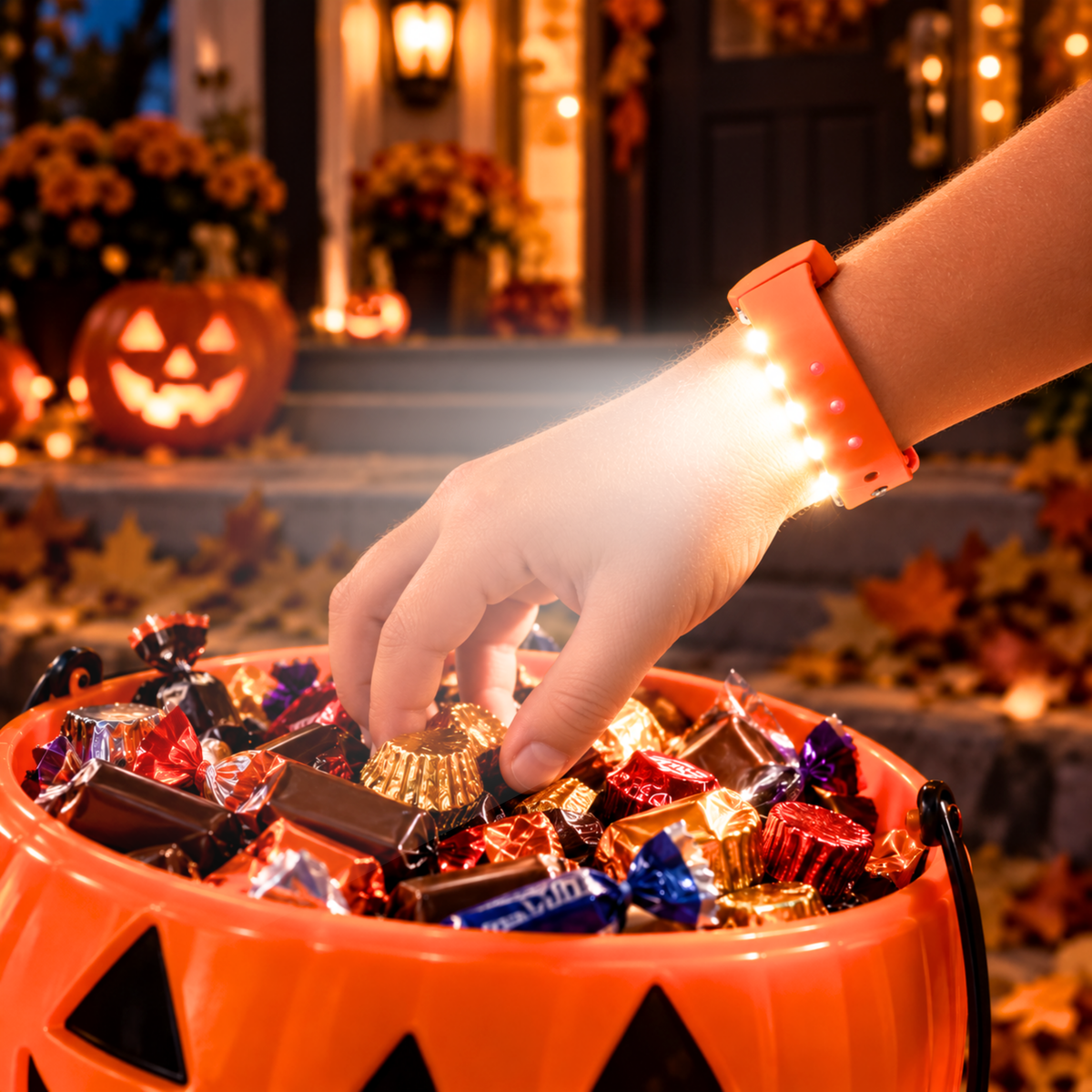 wearable flashlight for Halloween - wristbeams wrist worn hands free flashlight
