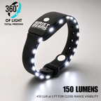 Wrist worn hands free flashlight - rechargeable flashlight - wristbeams Red and White LED Flashlights
